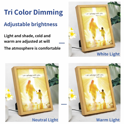 Jesus Lamp Painting Picture Frame